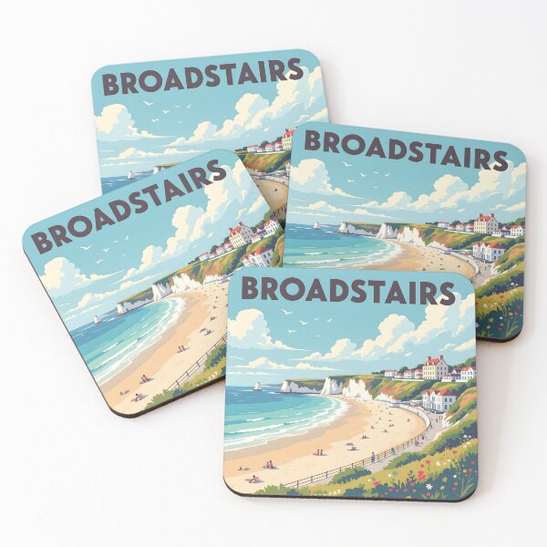Item preview, Broadstairs, Kent: Vintage-Style Painterly Travel Poster designed and sold by LSVart.