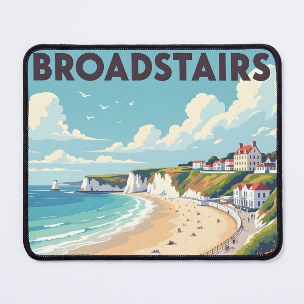 Item preview, Broadstairs, Kent: Vintage-Style Painterly Travel Poster designed and sold by LSVart.