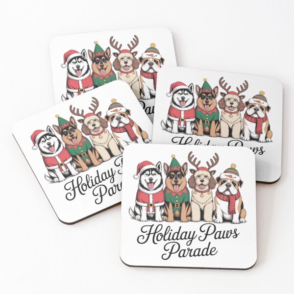 Item preview, Holiday Paws Parade – Funny Christmas Dog T-Shirt | Festive Pet Squad Design designed and sold by teevoxx.