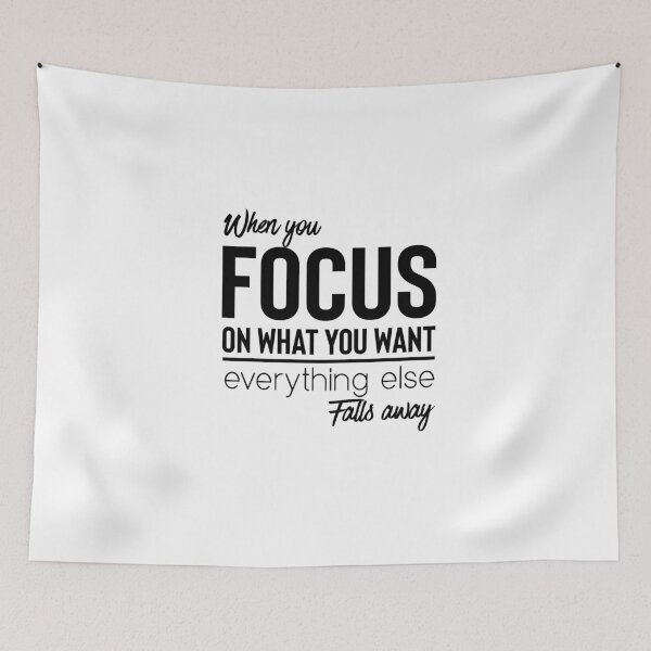 Item preview, When You Focus on What You Want Everything Else Falls Away – Motivational Mindset Typography Design designed and sold by FOREVER Motivated.