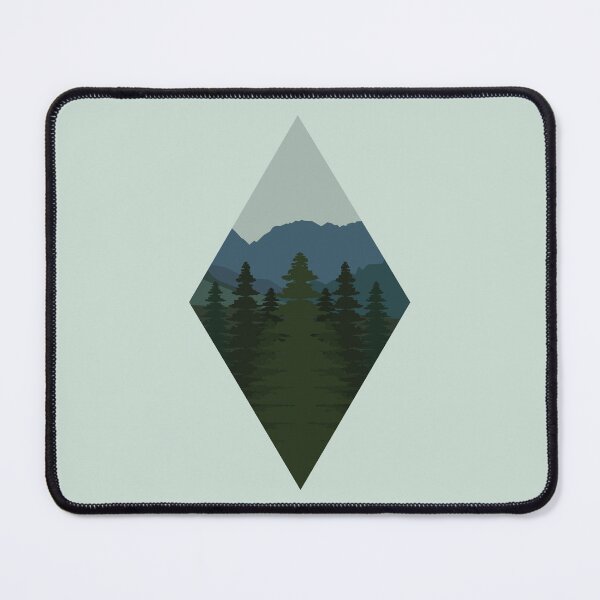 Item preview, Mountains with trees designed and sold by Jenny Vin Creates.