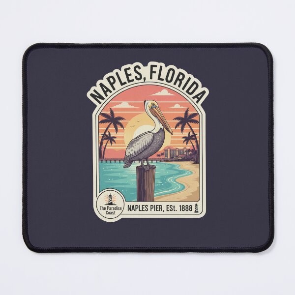 Item preview, Retro Naples Florida Pier Pelican Travel designed and sold by LittleArij.