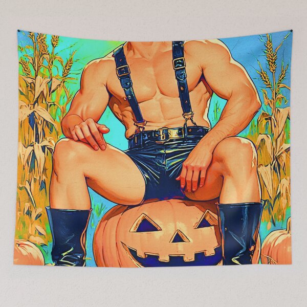 Item preview, Leather Daddy Pumpkin Pin-Up II designed and sold by Hunkyismything.