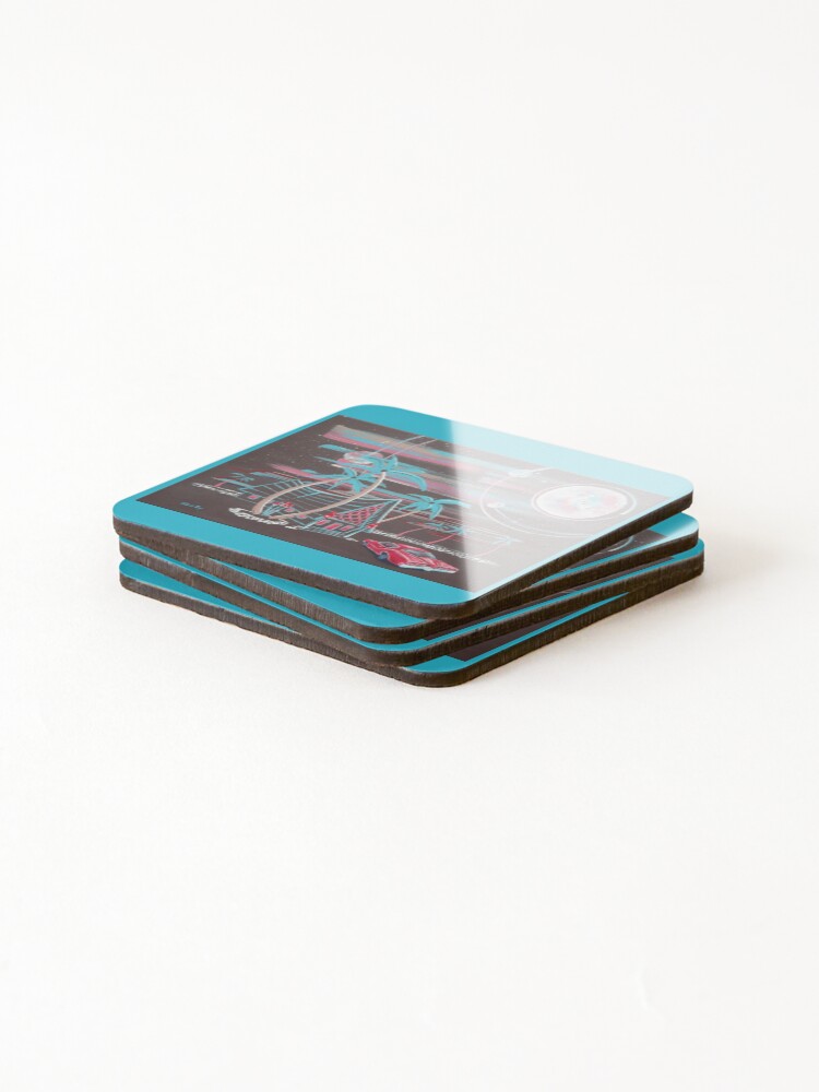 Thumbnail 4 of 5, Coasters (Set of 4), Moon over the Riviera designed and sold by RillyDeeZy.