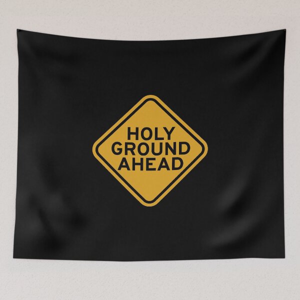 Item preview, Holy Ground Ahead – Christian Faith Sign Design designed and sold by AnnSign.