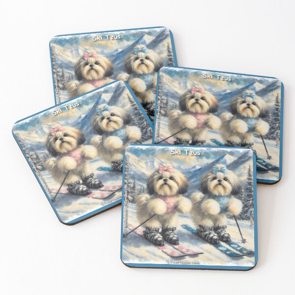 Item preview, Ski Tzus: Shih Tzus Shredding the Slopes in Style designed and sold by Rick London Gifts.