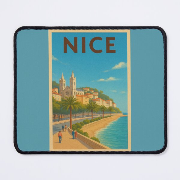 Item preview, Nice France Travel Art – Promenade des Anglais and Mediterranean Coast designed and sold by Annika Shurafa.