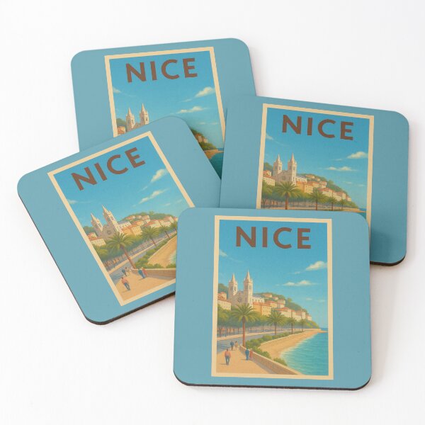 Item preview, Nice France Travel Art – Promenade des Anglais and Mediterranean Coast designed and sold by Annika Shurafa.