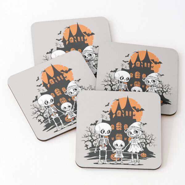 Item preview, A family of skeletons and a scary castle. designed and sold by MagelliShop.