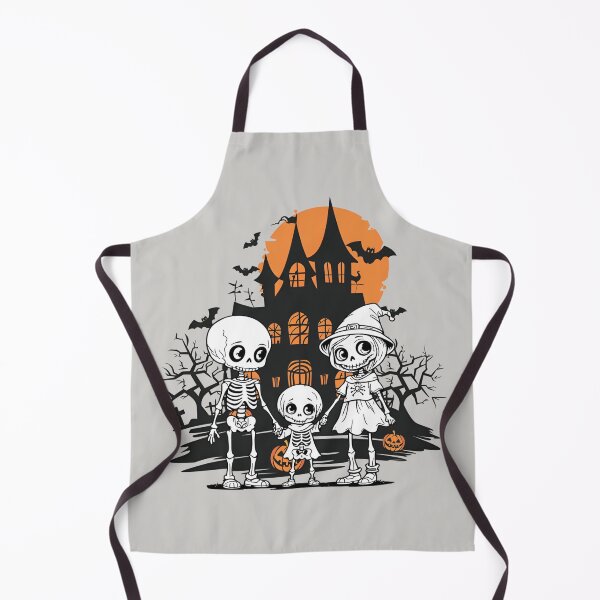 Item preview, A family of skeletons and a scary castle. designed and sold by MagelliShop.