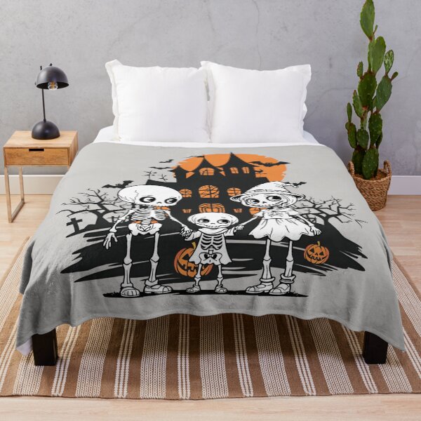 Item preview, A family of skeletons and a scary castle. designed and sold by MagelliShop.