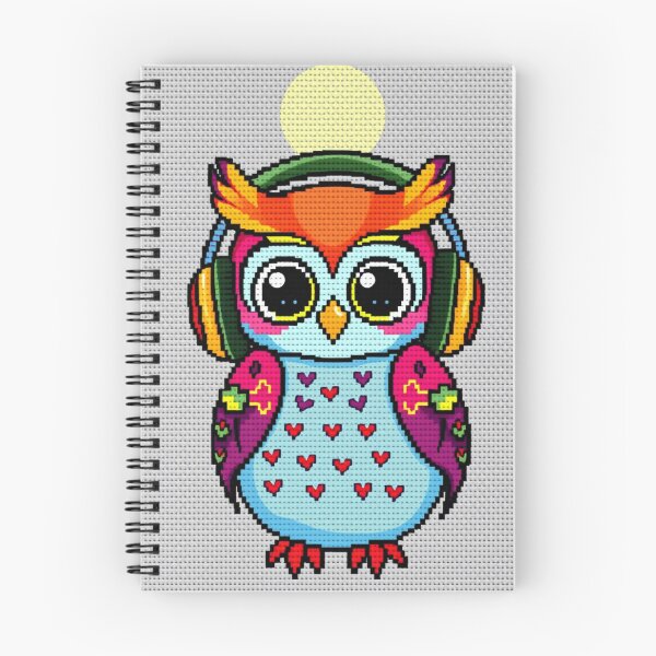 Item preview, Colorful Kawaii Owl with Headphones – Cute Music Lover Design designed and sold by MiraLumeStudio.