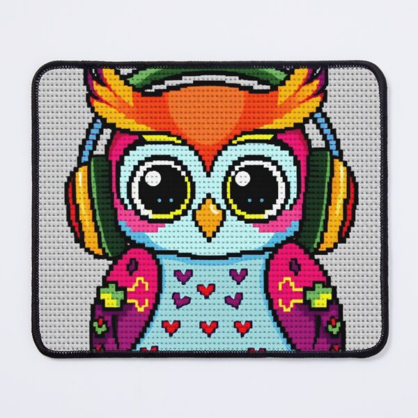 Item preview, Colorful Kawaii Owl with Headphones – Cute Music Lover Design designed and sold by MiraLumeStudio.
