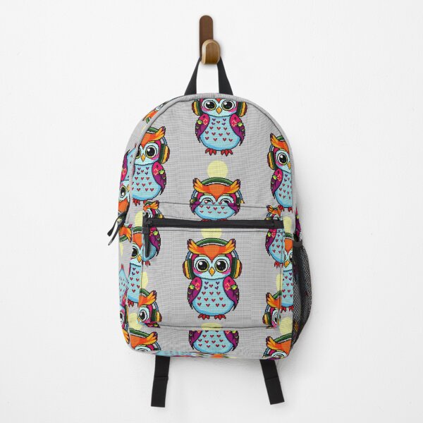 Item preview, Colorful Kawaii Owl with Headphones – Cute Music Lover Design designed and sold by MiraLumeStudio.