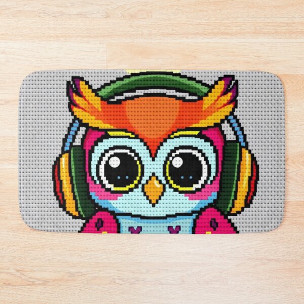 Item preview, Colorful Kawaii Owl with Headphones – Cute Music Lover Design designed and sold by MiraLumeStudio.