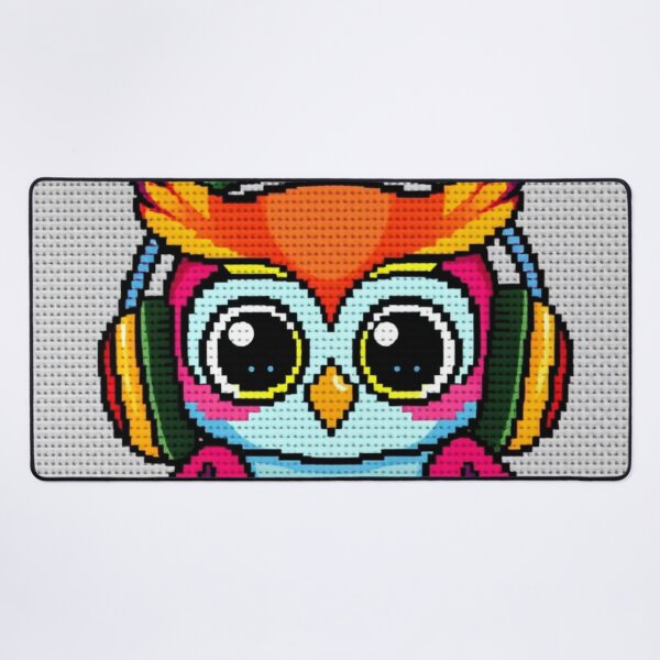 Item preview, Colorful Kawaii Owl with Headphones – Cute Music Lover Design designed and sold by MiraLumeStudio.