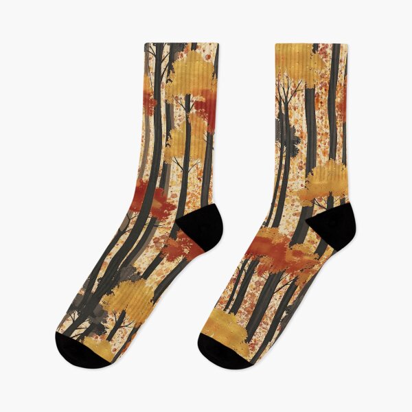 Item preview, Autumn Forest Trees Woodland Pattern designed and sold by ArtStyleAlice.