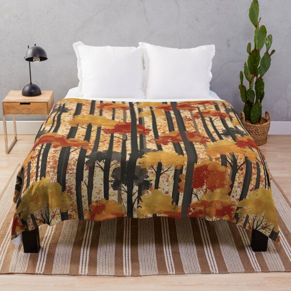 Item preview, Autumn Forest Trees Woodland Pattern designed and sold by ArtStyleAlice.