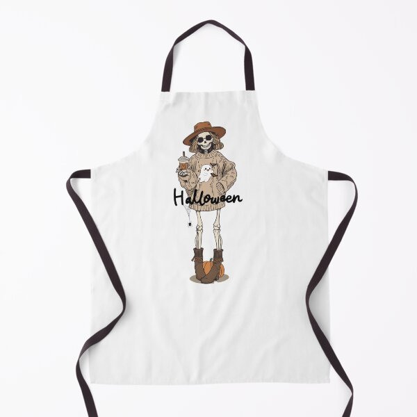 Item preview, A stylish skeleton girl sipping pumpkin coffee. Happy Halloween! VI designed and sold by YvkafromPoland.
