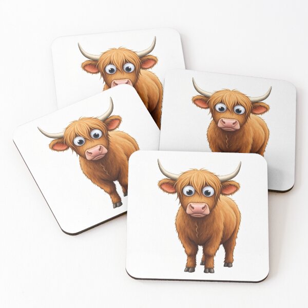 Item preview, Googly Eyed Highland Cow designed and sold by Gabriela McDaniel.