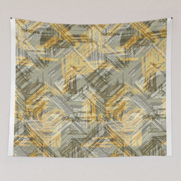 Item preview, Woodblock print geometric  designed and sold by Alessandro Remo Mazzoni Remotextiles.