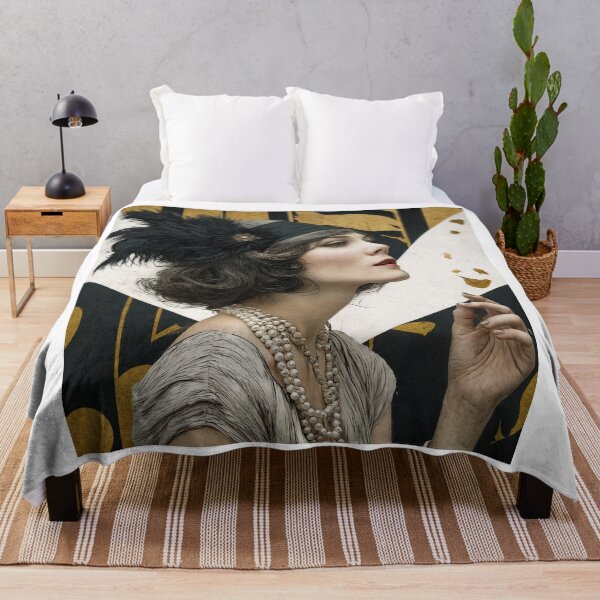 Item preview, Gatsby Glamour: Art Deco Flapper in Gold and Noir designed and sold by ForeverPrintsOK.