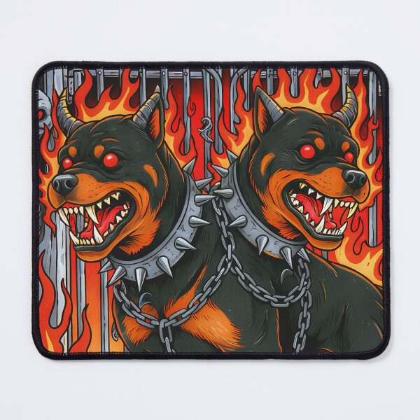 Item preview, Vintage Gothic Underworld Dog Guardian designed and sold by CoffinsArt.