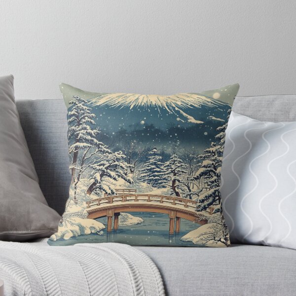 Item preview, Ukiyo-e Winter Dawn | Mount Fuji and Snowy Bridge designed and sold by Vandy Fullam.