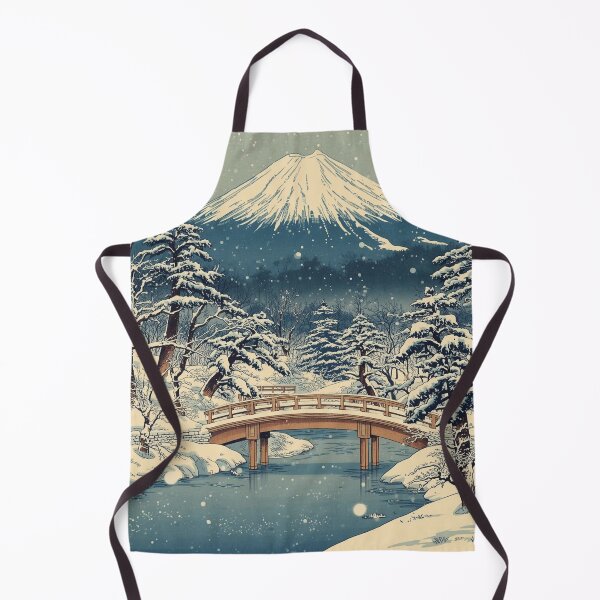 Item preview, Ukiyo-e Winter Dawn | Mount Fuji and Snowy Bridge designed and sold by Vandy Fullam.
