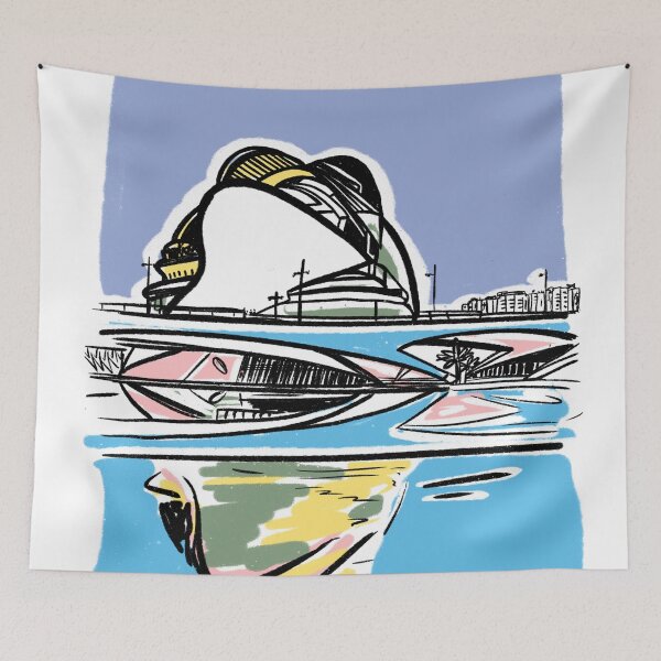 Item preview, Minimal Palacio de las Ciencias Poster | Modern Valencia Architecture Print | City of Arts and Sciences Wall Art designed and sold by Tropical Blood.
