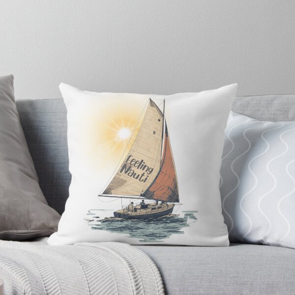 Item preview, Feeling Nauti Retro Sailboat Design designed and sold by MoonLightFX.