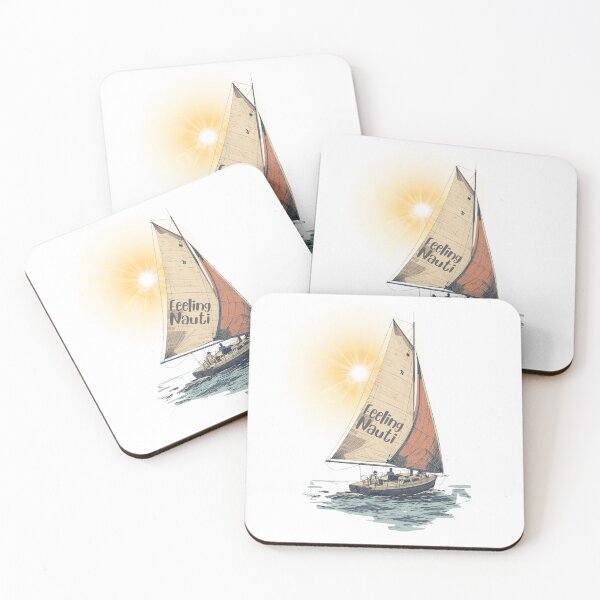 Item preview, Feeling Nauti Retro Sailboat Design designed and sold by MoonLightFX.
