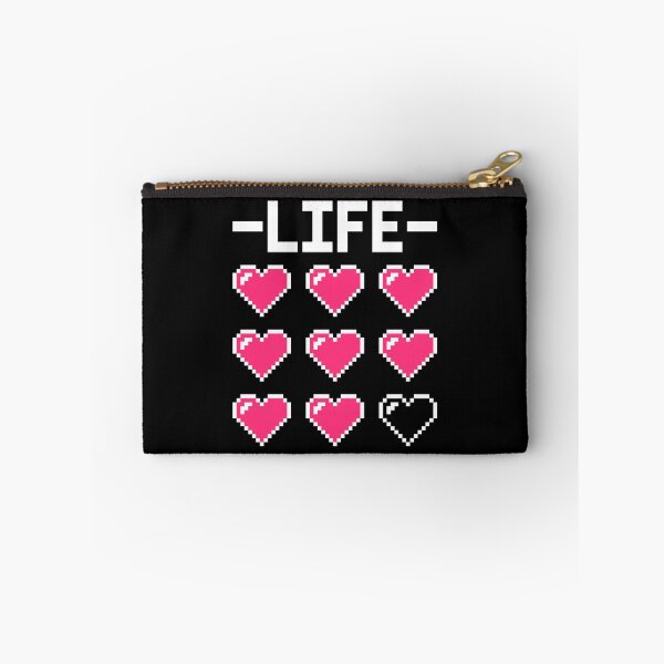 Aperçu de l'œuvre T-shirt Life Bar de jeu vidéo rétro avec motif cœur vide créée et vendue par ArbitraryTees.