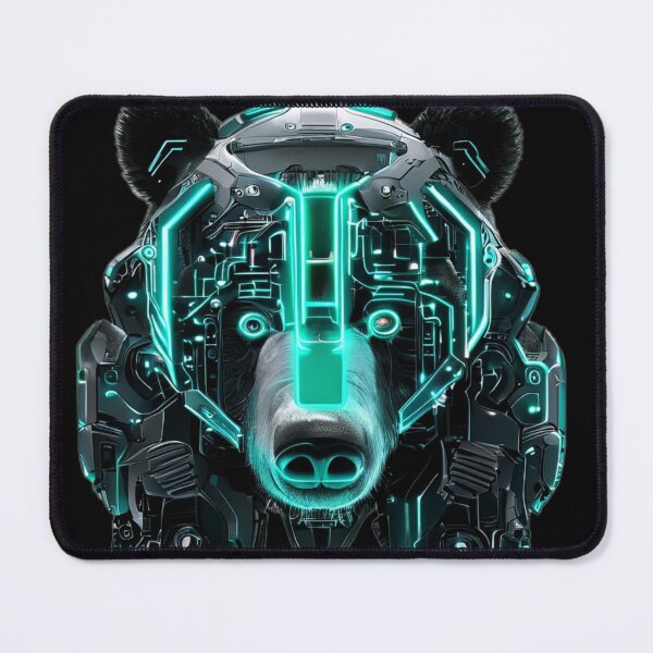 Item preview, Black Bear with Neon Green Glow | Futuristic Wildlife Art designed and sold by Naturalite19.