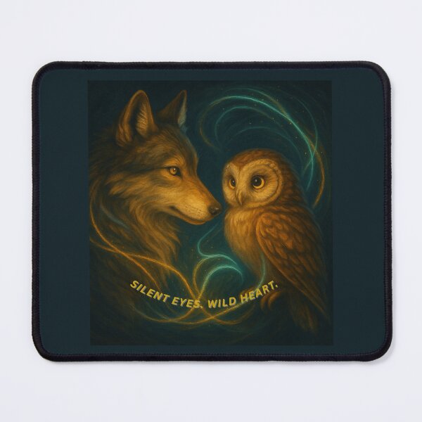 Item preview, Soul Bond – Silent Eyes, Wild Heart (Wolf & Owl) designed and sold by GeoWild Designs.