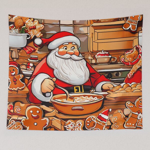 Item preview, Santa and the Gingerbread Men. designed and sold by Zofia Sosnecka.