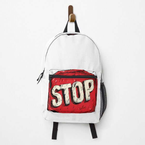Item preview, Stop Sign Sketch Art – Red Grunge Street Style Illustration designed and sold by DesignArtist.ia.