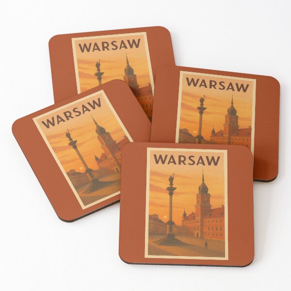 Item preview, Warsaw Poland Travel Art – Royal Castle and Sigismund’s Column at Sunset designed and sold by Annika Shurafa.