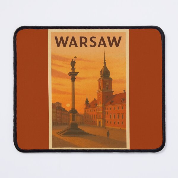 Item preview, Warsaw Poland Travel Art – Royal Castle and Sigismund’s Column at Sunset designed and sold by Annika Shurafa.