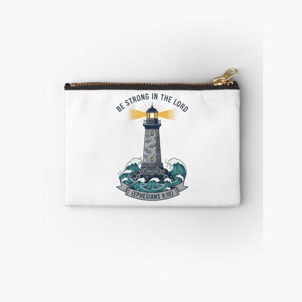 Item preview, Be Strong in the Lord Lighthouse Ephesians 6:10 Christian Art. designed and sold by loveandlightrb.