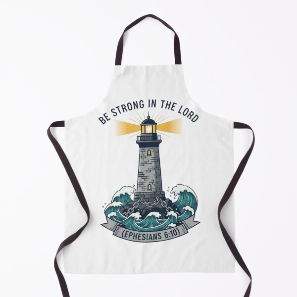 Item preview, Be Strong in the Lord Lighthouse Ephesians 6:10 Christian Art. designed and sold by loveandlightrb.