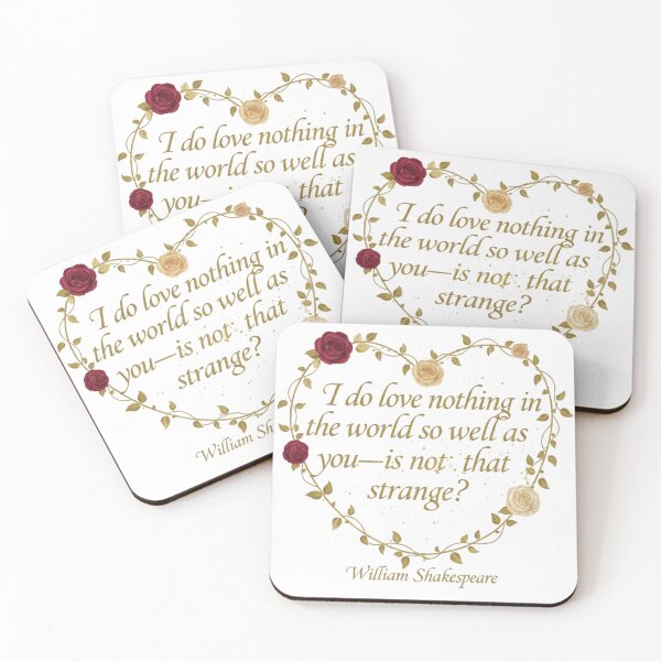 Item preview, Shakespeare Love Quote T-Shirt: "I Do Love Nothing" Romantic Literary Gift designed and sold by Boski22.