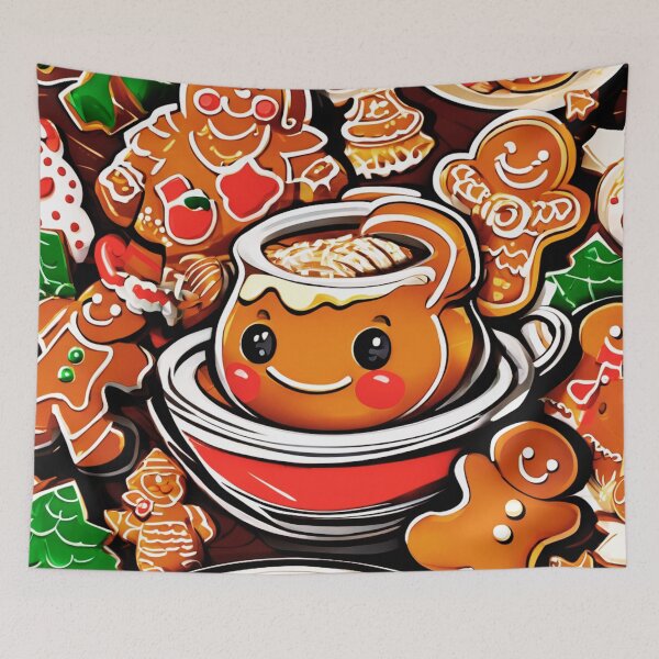 Item preview, Santa and the Gingerbread Men.  designed and sold by Zofia Sosnecka.