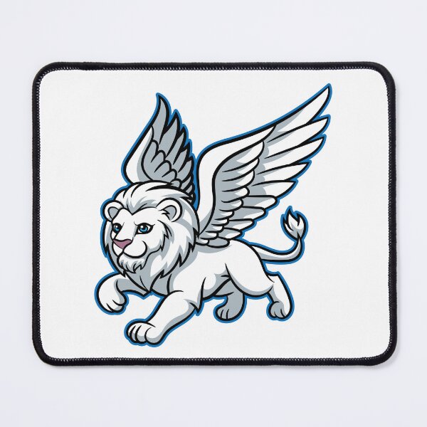 Item preview, Cartoonish Fantasy White Winged Lion designed and sold by Brainstorming99.