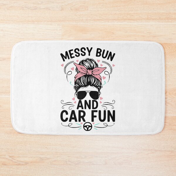 Item preview, Messy Bun and Car Fun – Funny Car Lover graphic for Women designed and sold by LuxeGraphix.