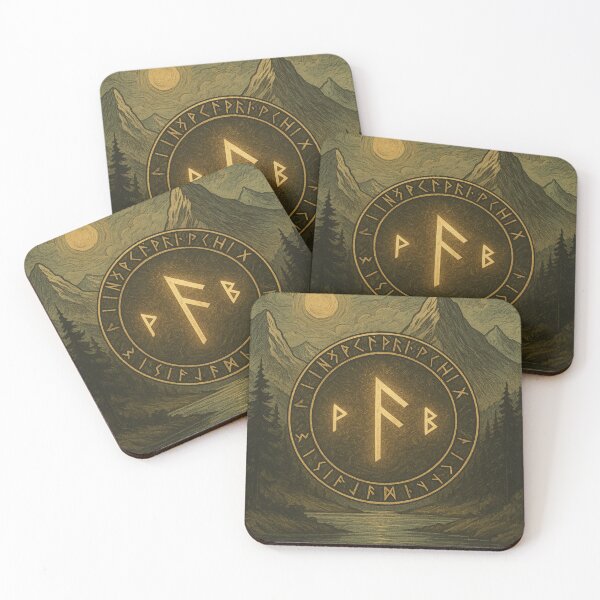 Item preview, the runes, Wunjo, Ansuz and Berkana designed and sold by Jonrir-Seidr.