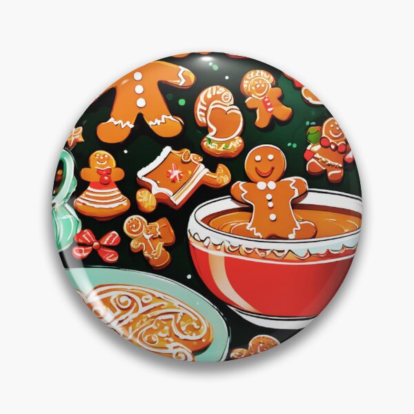 Artikelvorschau, Der Weihnachtsmann und die Lebkuchenmänner. entworfen und verkauft von Zofia Sosnecka.