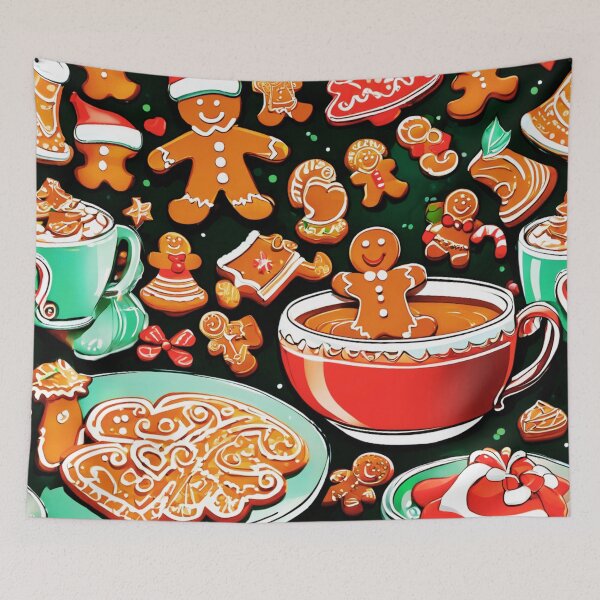 Item preview, Santa and the Gingerbread Men.  designed and sold by Zofia Sosnecka.
