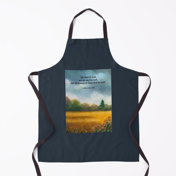 Item preview, All Shall Be Well, Julian Of Norwich Quote with Country Landscape  designed and sold by JoyfulWhimsy.
