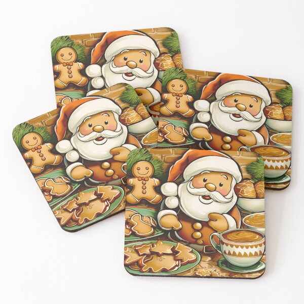 Item preview, Santa and the Gingerbread Men. designed and sold by Zofia Sosnecka.